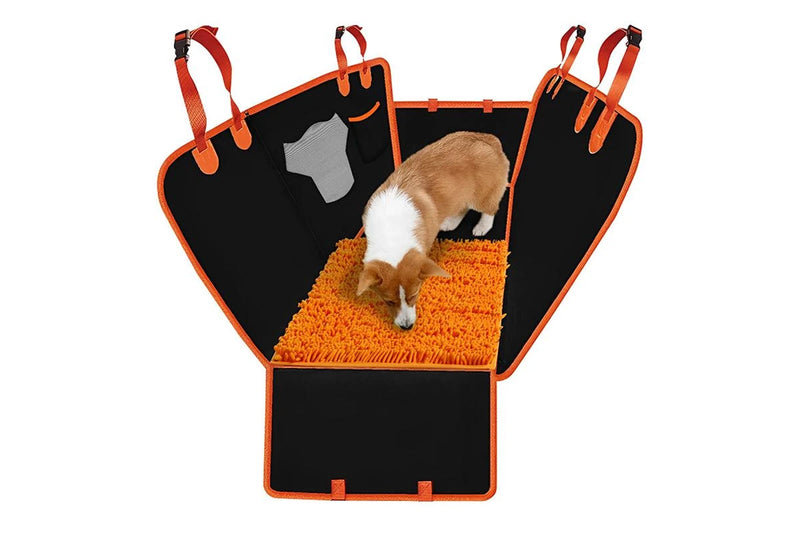 PETSWOL: Dog Car Seat Cover with Snuffle Mat