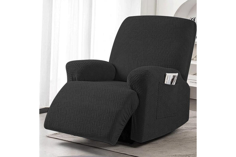 COMFEYA 1 Seater Recliner Cover for Lounge Chair - Black