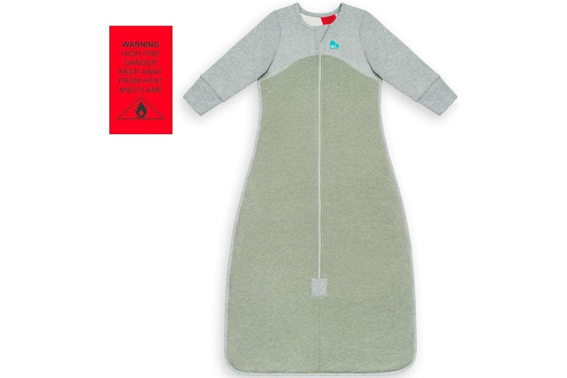 Love to Dream: Sleep Bag Organic Long Sleeve 1.0 TOG - Olive (Small)