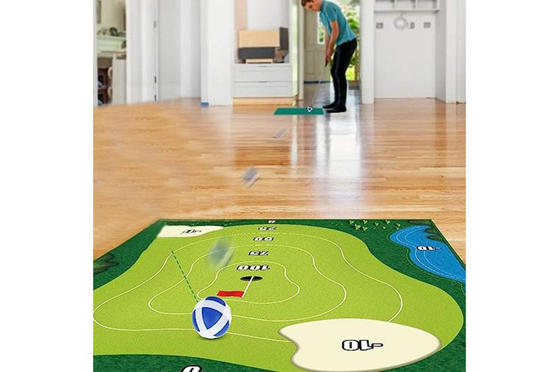 Chipping Golf Game Mat Set Golf Practice Mat Play Mat Indoor Outdoor Games Equipment