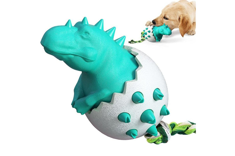 Dinosaur Egg Dog Toothbrush Chew Toys Bite Resistant Clean Interactive Small Medium Big Dogs Golden Retriever Frenchie - Chocolate