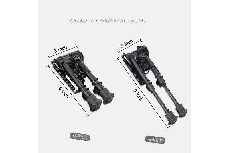 Sniper Hunting Rifle Bipod Sling Swivel Mount Adjustable Legs 15 to 23cm Height