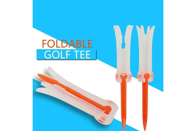 3Pcs Professional Golf Tee Step Up Rubber Horn Foldable Evolution Tees Sports Tool Accessory Orange - Standard