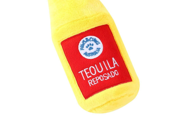 2x Paws & Claws Pet Dog 31cm Tequila Bottle Shop Soft Plush w Squeaker Toy YL