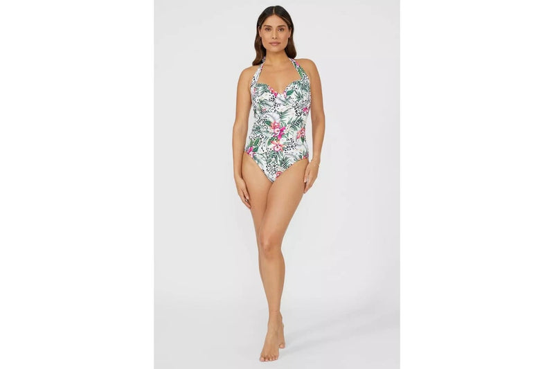 Gorgeous Womens/Ladies Jungle Underwired One Piece Swimsuit (Multicoloured) (32E)