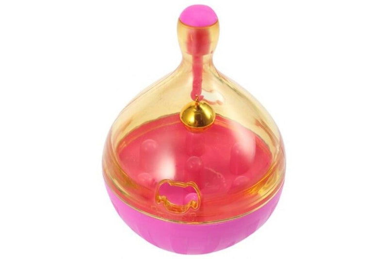 Daruma Doll Leakage Food Ball Pet Toy Light Pink - Standard