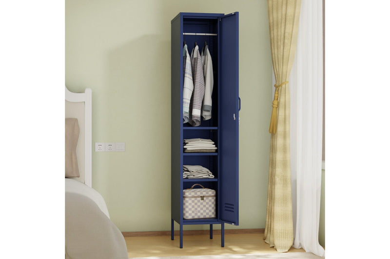 Fraser Country Milan Metal Locker Storage Cabinet - Navy Blue