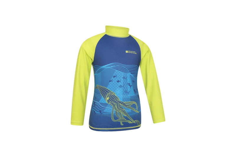 Mountain Warehouse Childrens/Kids Squid Long-Sleeved Rash Guard (Blue) (2-3 Years)