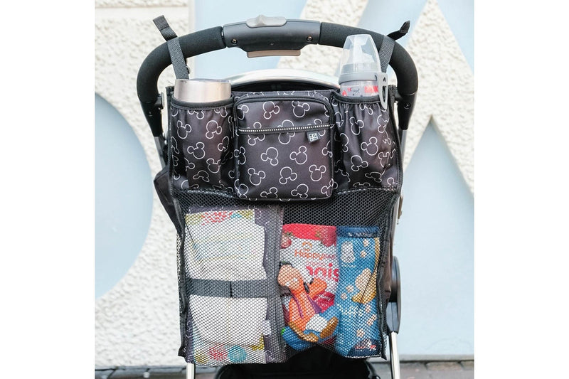 JL Childress: Disney Mickey Mouse Cups 'N Cargo Stroller Organizer - Black