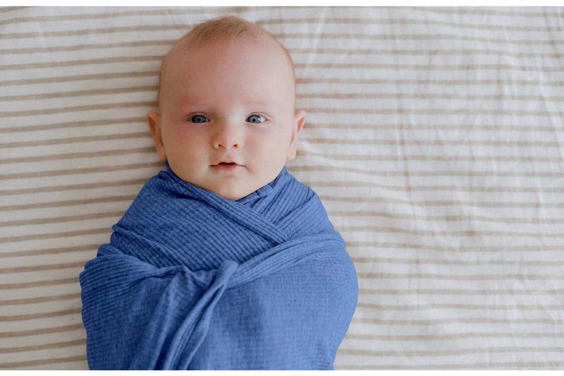 Ponchik Babies + Kids - Ribbed Swaddle Jersey Wrap - Ribbon