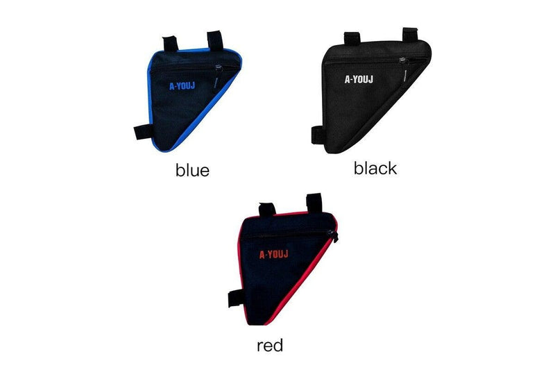 Bicycle Front Saddle Tube Frame Pouch Holder Bag Red - Standard