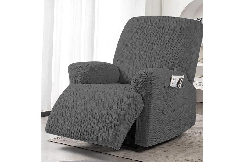 COMFEYA 1 Seater Recliner Cover for Lounge Chair - Dark Gray