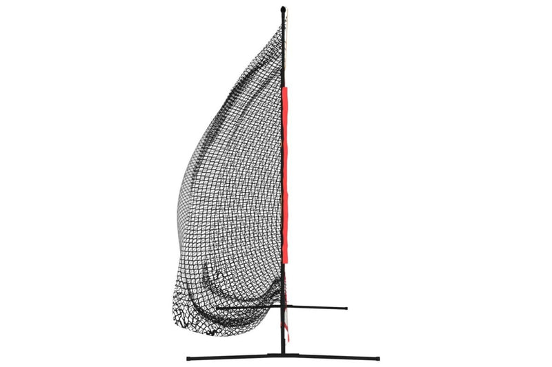 Portable Baseball Net Black And Red 215x107x216 Cm Polyester Ktial