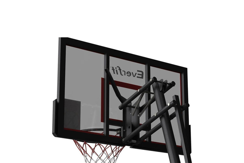 Portable Basketball Hoop Stand System Height Adjustable Net Ring Red