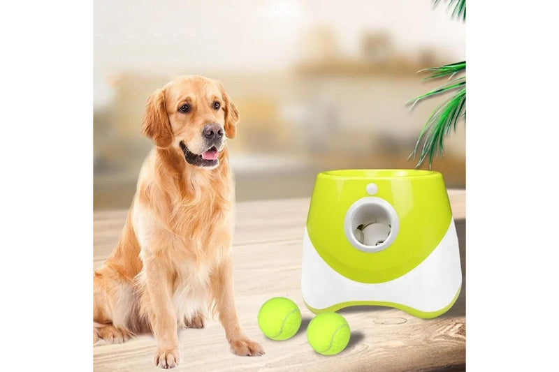 Automatic Ball Launcher Electric Interactive Ball Thrower Pet Dog Fetch Machine Light Green