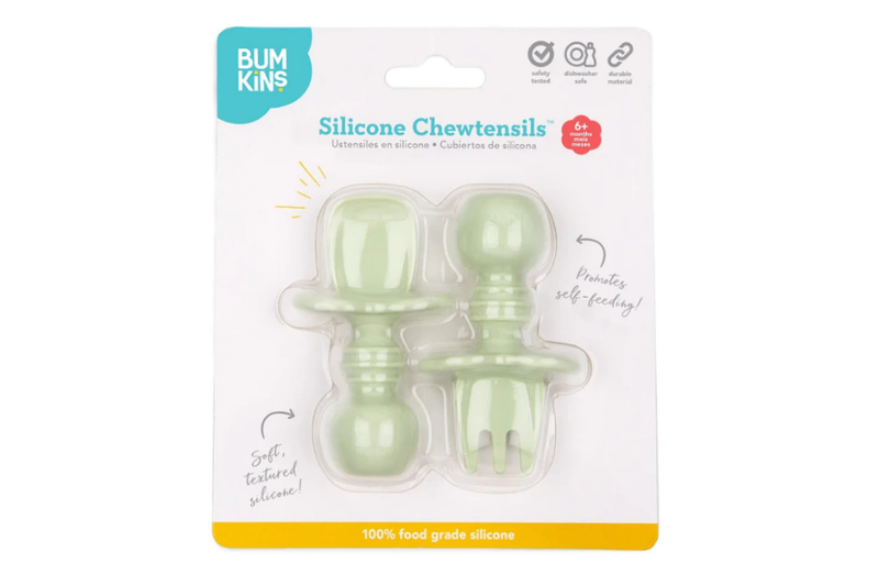 Bumkins: Silicone Chewtensils - Sage