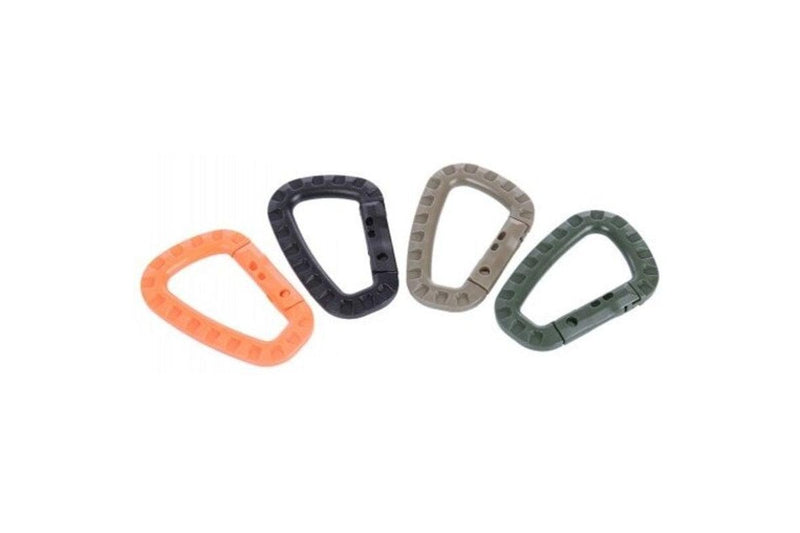 5Pcs Outdoor Carabiner D Ring Key Chain Clip Hook Black