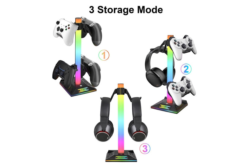 Gaming RGB Controller and Headset Stand - NZ Stock