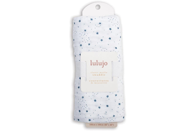 Lulujo: Muslin Cotton Swaddle - Star