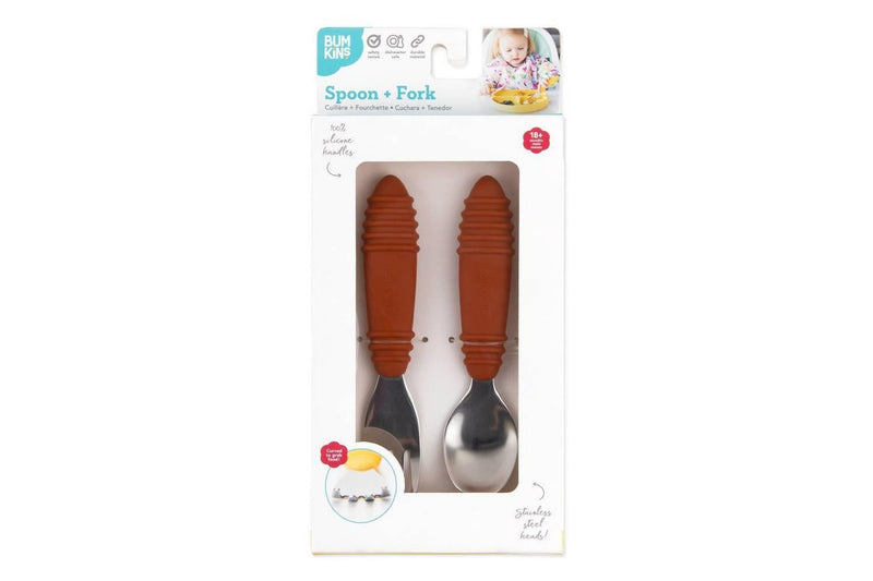 Bumkins: Spoon and Fork - Clay