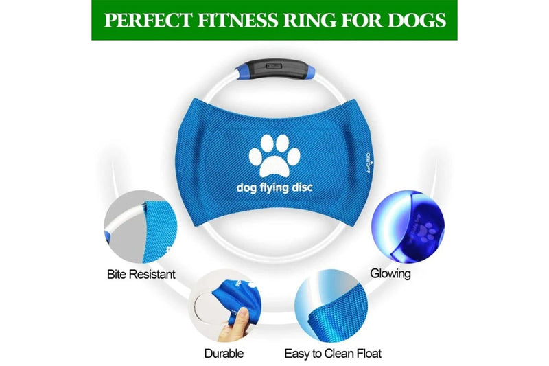 Glow In The Dark Dog Flying Disc Durable Rechargeable And Safe