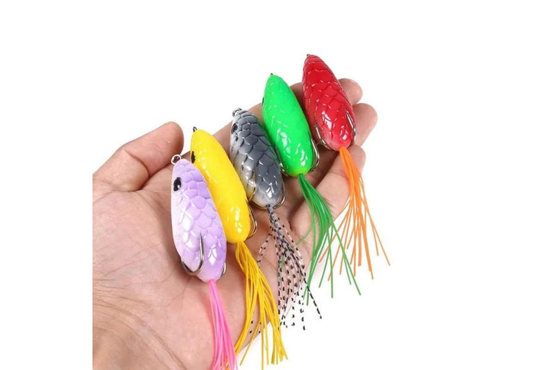 5 Piece Hengjia Fo035 Snake Skin Thunder Brogue Dummy Bait Set 6cm 10g