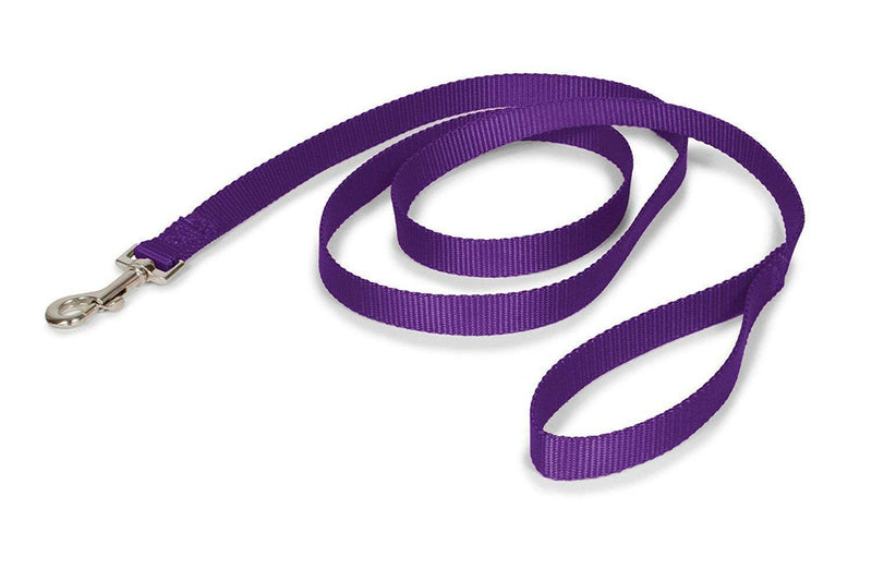 Plain Nylon Dog Leash Lead Training Obedience Recall Walk - Assorted Colours - Small (1.5cm Width/1.2m Long)