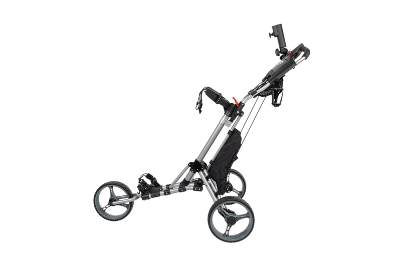 Golf Club Buggy Trolley Cart Compact Foldable 3 Wheel