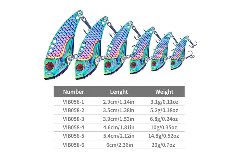 10g Metal Vib Micro Bait With Full Swimming Layer And Sequin Design