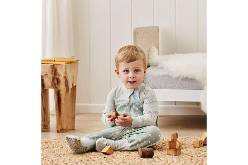 Love to Dream: Sleep Suit Organic Long Sleeve 1.0 TOG - Stellar Olive (6-12 Months)