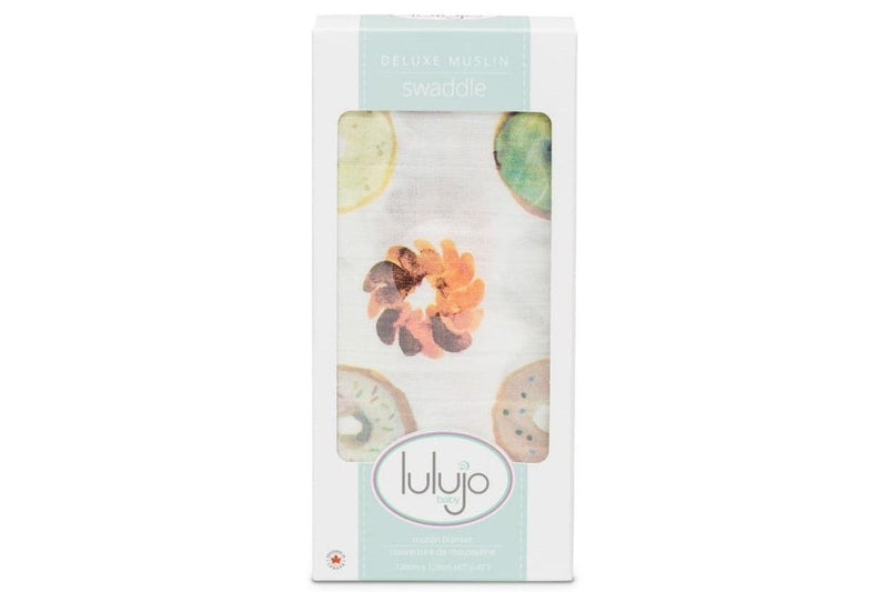 Lulujo: Muslin Bamboo Swaddle - Donuts