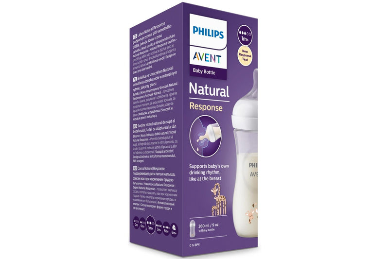 Avent: Natural Response Bottle - Giraffe (260ml)