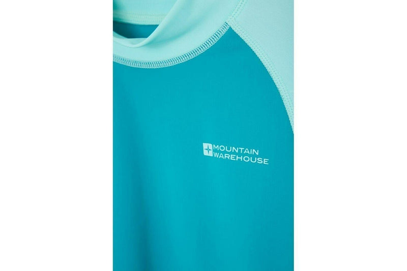 Mountain Warehouse Childrens/Kids Long-Sleeved Rash Top (Teal) (3-4 Years)