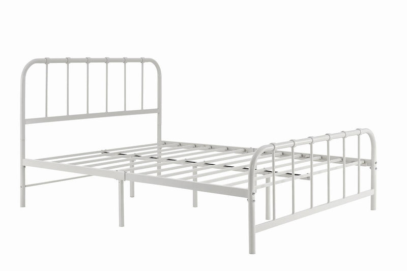 Ovela: Milan Metal Bed Frame - White (Double)