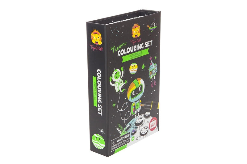 Tiger Tribe: Neon Colouring Set - Space