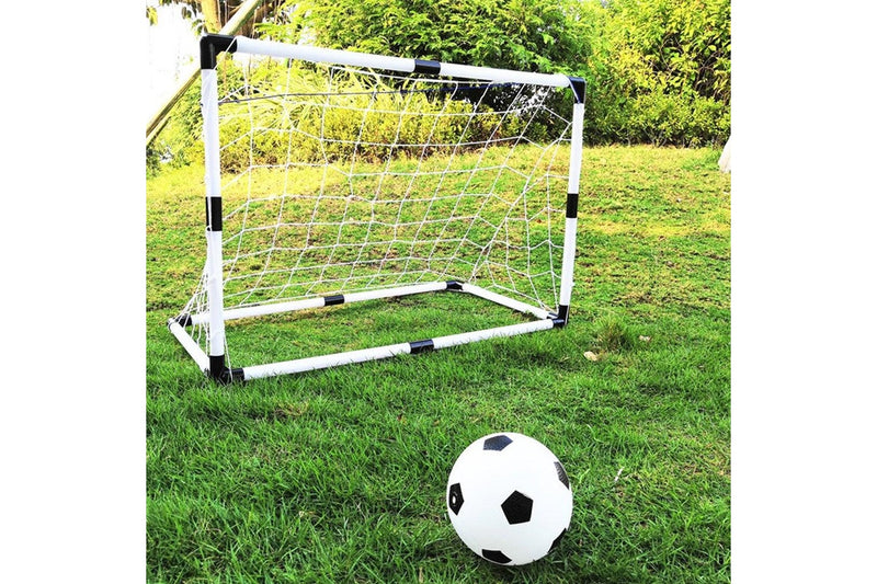 Kids Football Goal Net Set Portable Soccer With Inflatable For Backyard Training - One Size