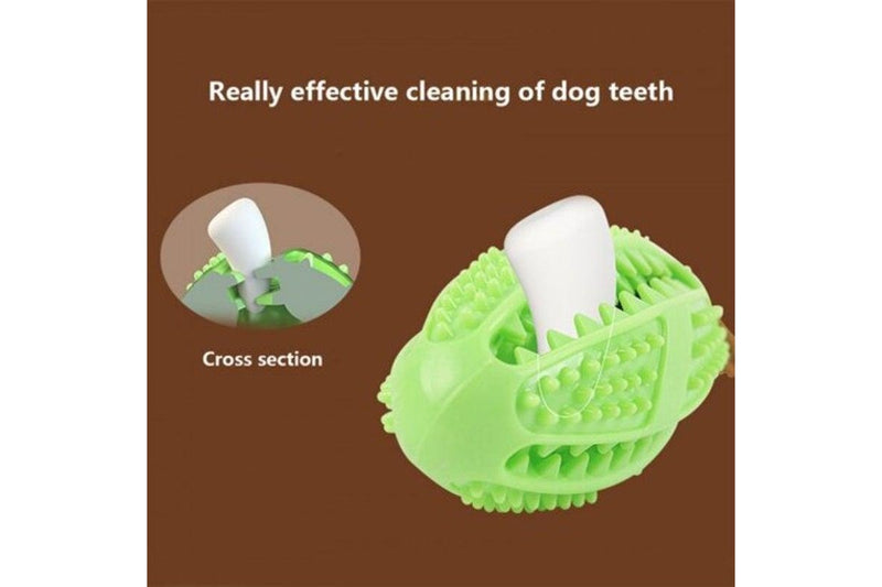 Dog Toys Toothbrush Iq Treat Dispensing Ball Rope Safe Teeth Cleaning Pet Chew Blue - Standard