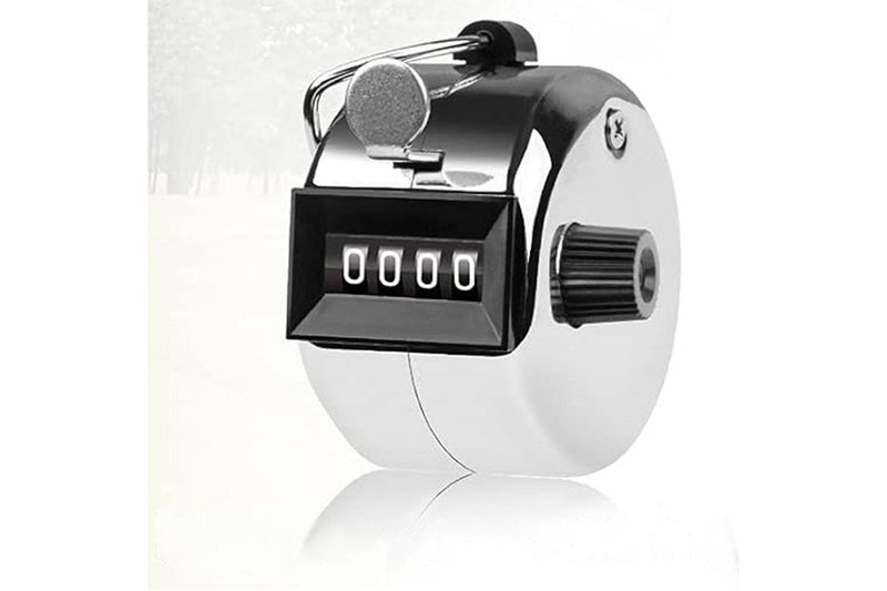 Clicker Counter, Metal Hand Tally Counter Clicker with 4 Digit Display, Pitch Counter for Golf Stroke/Lap/Row/Sports