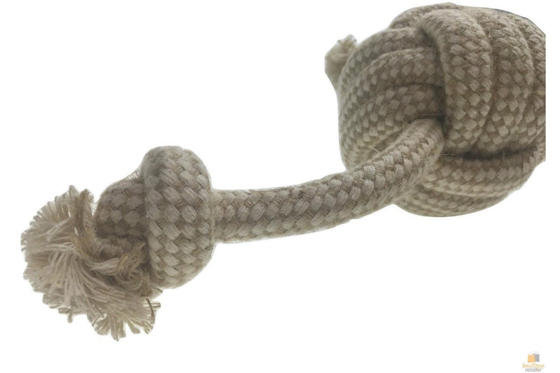 40cm LARGE DOG ROPE TOY Eco Friendly Pet Chew Cotton 11cm Knot Heavy Duty 65021