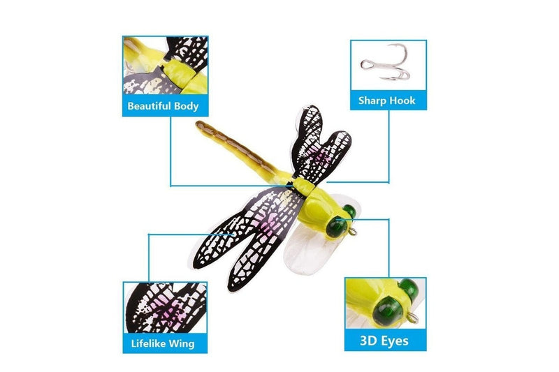 7cm/6g Bionic Dragonfly Flying Fishing Bait