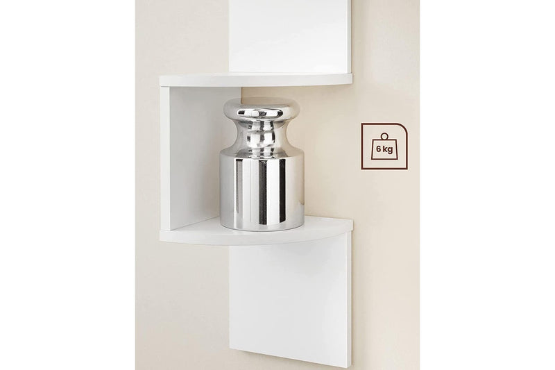 Vasagle Floating Corner Shelf - 5-Tier (White)