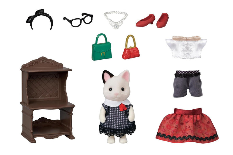 Sylvanian Families: Fashion Play Set Town Girl Series Tuxedo Cat