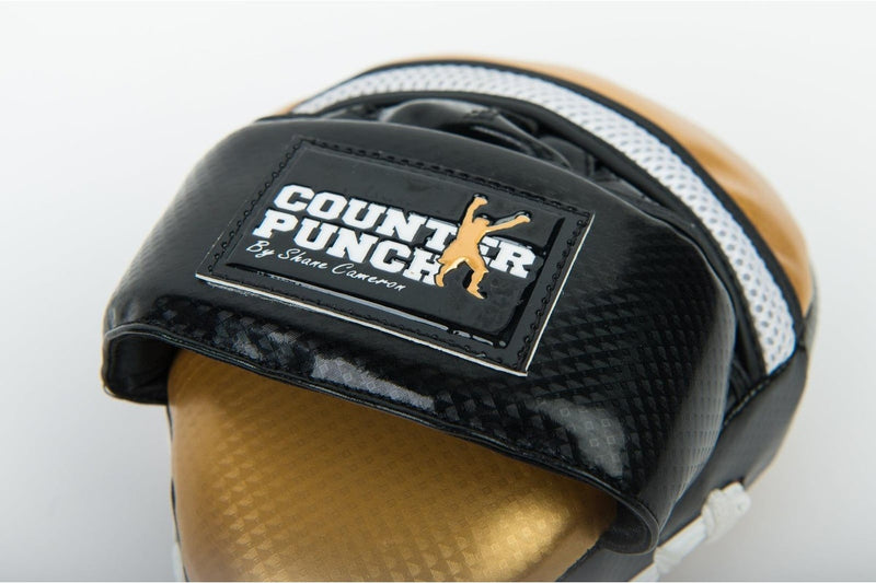 Counterpunch Curved Focus Pads - Gold with Black - Synthetic Leather