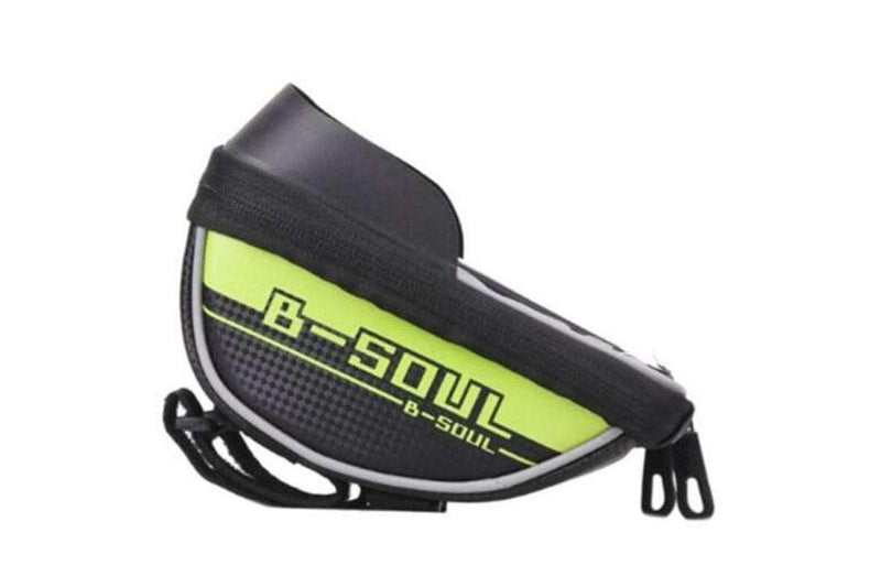 Waterproof Mountain Bike Bicycle Frame Front Tube Cycling Saddle Bag - Green - Standard