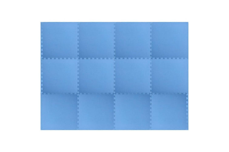 Floor Mats 12 Pcs Eva Foam Blue