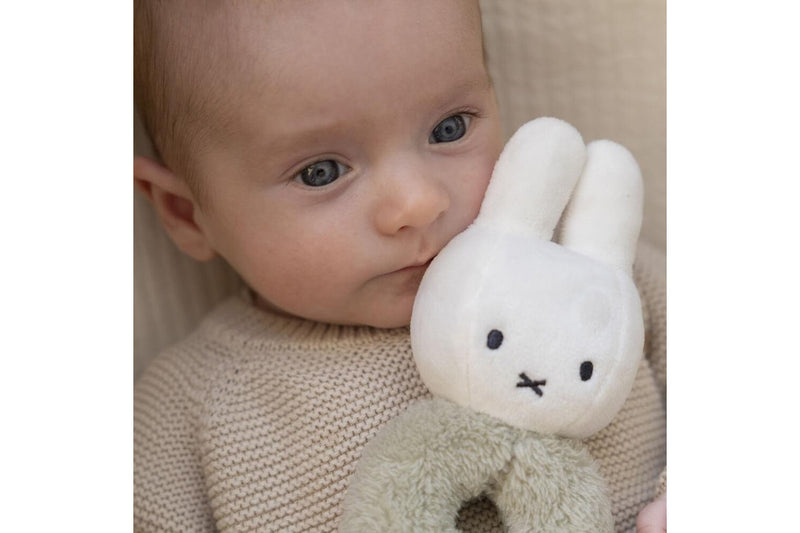 Miffy: Fluffy Ring Rattle - Green