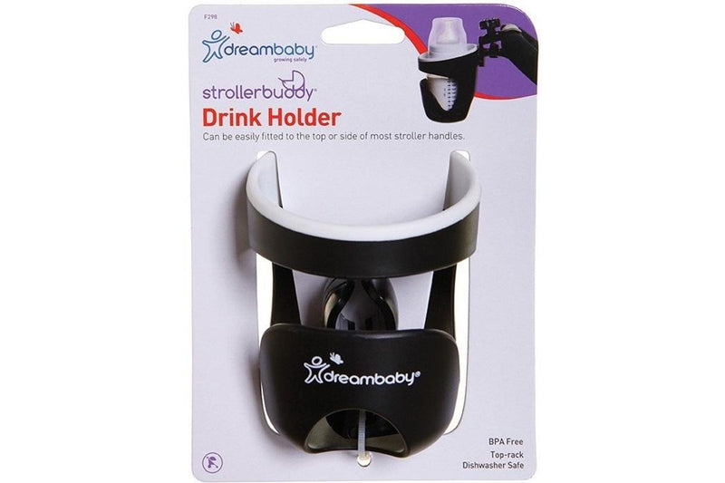 Dreambaby: Strollerbuddy Drink Holder - Black/Cream