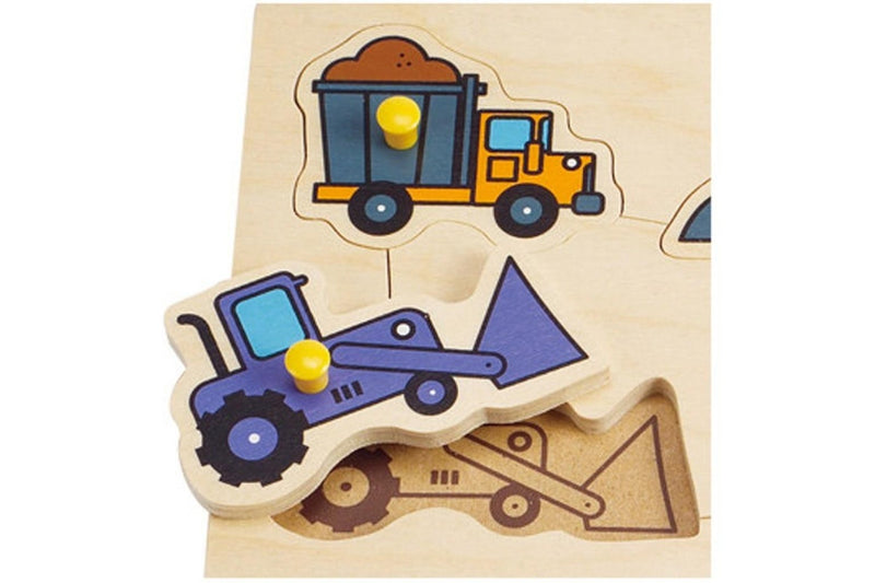 Hape: Construction Site Wooden Peg Puzzle