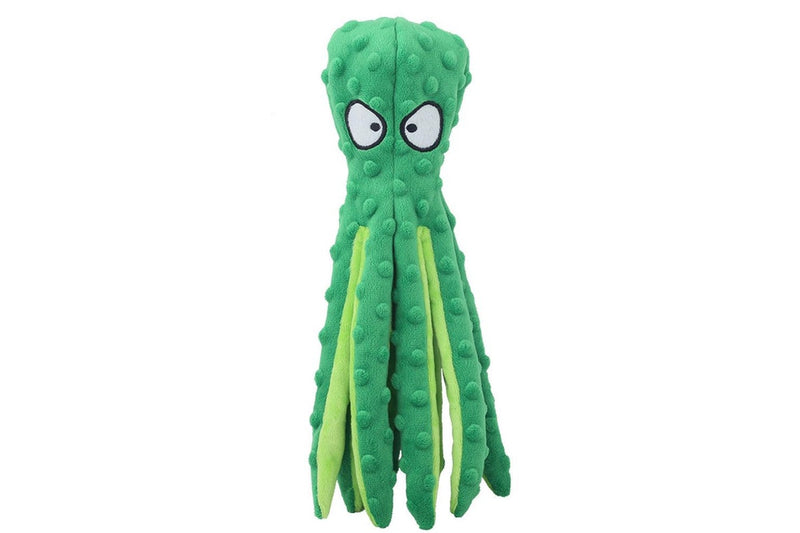 FancyGrab Dog Chew Toys Dog Squeaky Toys Octopus Squeaky Toys For Puppy Green