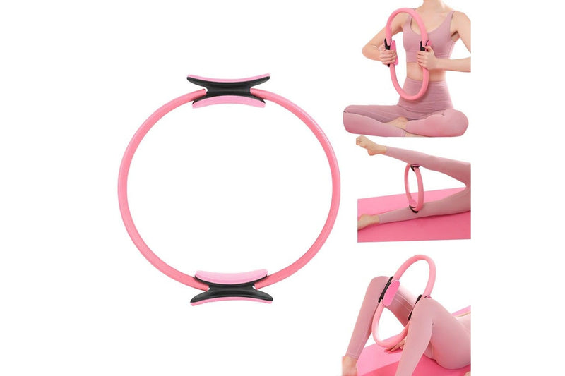 Pilates Ring Resistance Training Tool Yoga Exercise Magic Circle Grip Home Gym Workout - Purple